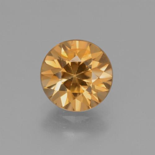 Zircone naturale dorato da 1,97 ct, taglio rotondo, VS