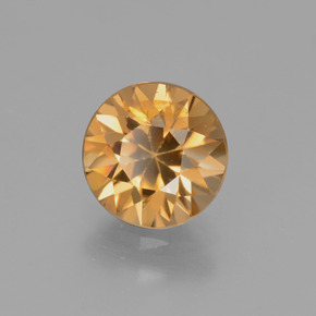 Zircone naturale dorato da 1,97 ct, taglio rotondo, VS