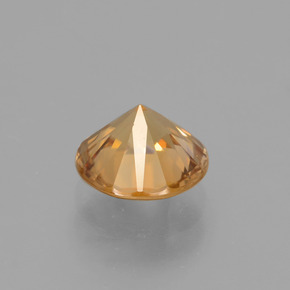 Zircone naturale dorato da 1,97 ct, taglio rotondo, VS
