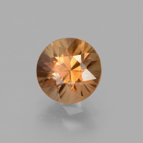 Zircone Arancio Medio naturale da 1.96 ct, Taglio rotondo, VVS-VS