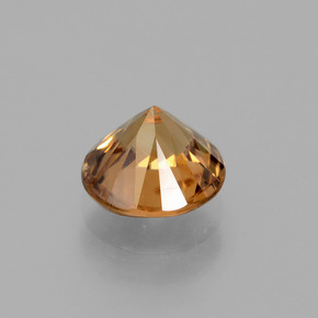 Zircone Arancio Medio naturale da 1.96 ct, Taglio rotondo, VVS-VS