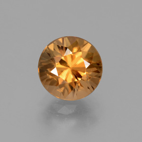 Zircone naturale arancione da 1,99 ct, taglio rotondo, VVS-VS