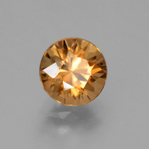 Zircone naturale arancione da 1,99 ct, taglio rotondo, VVS-VS