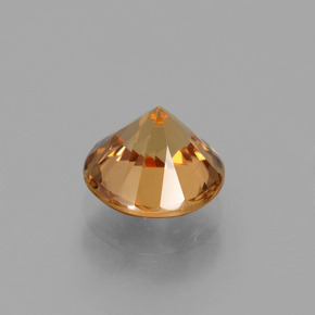 Zircone naturale arancione da 1,99 ct, taglio rotondo, VVS-VS