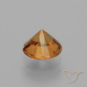 Zircone Arancio Medio naturale da 2.08 ct, Rotondo, VVS