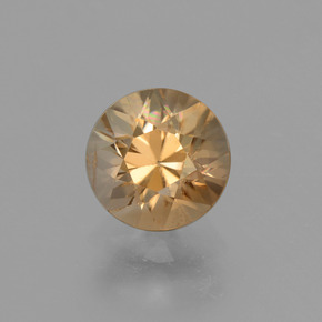 Zircone Arancione-Oro naturale da 2.03 ct, Taglio rotondo, VS