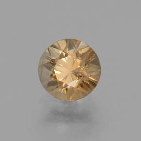 Zircone Arancione-Oro naturale da 2.03 ct, Taglio rotondo, VS