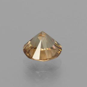 Zircone Arancione-Oro naturale da 2.03 ct, Taglio rotondo, VS