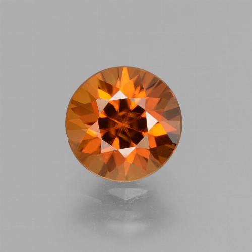 Zircone Arancio medio-scuro naturale da 2.06 ct, Taglio rotondo, VS