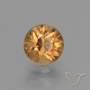 Zircone Arancio ruggine naturale da 2.04 ct, Rotondo, VVS