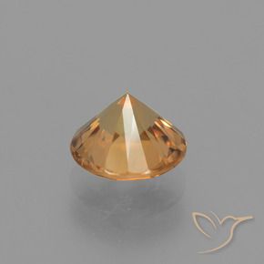 Zircone Arancio ruggine naturale da 2.04 ct, Rotondo, VVS