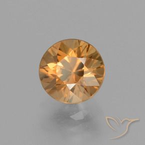 Zircone Arancione scuro naturale da 2.09 ct, Rotondo, VVS