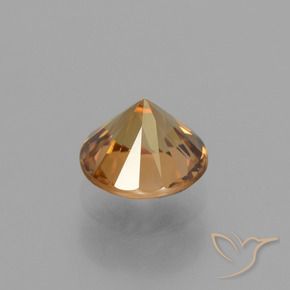 Zircone Arancione scuro naturale da 2.09 ct, Rotondo, VVS