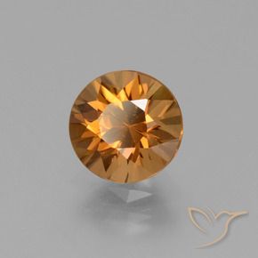 Zircone Arancio Medio naturale da 1.91 ct, Rotondo, VVS-VS