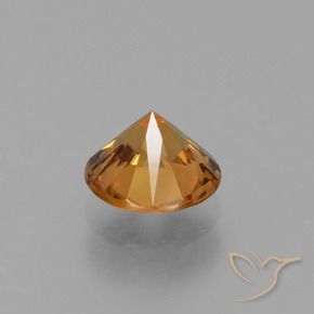 Zircone Arancio Medio naturale da 1.91 ct, Rotondo, VVS-VS
