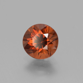 Zircone naturale arancione da 1,78 ct, taglio rotondo, VVS-VS