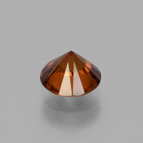 Zircone naturale arancione da 1,78 ct, taglio rotondo, VVS-VS