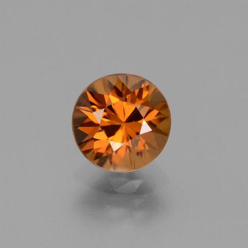 Zircone naturale arancione da 2,09 ct, taglio rotondo, VVS-VS