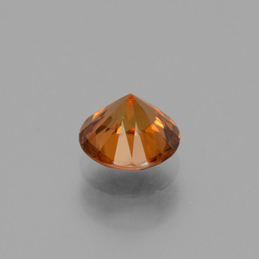 Zircone naturale arancione da 2,09 ct, taglio rotondo, VVS-VS