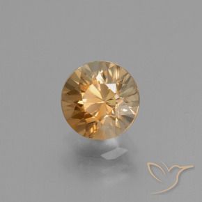 Zircone Arancione-Oro naturale da 2.01 ct, Rotondo, VVS-VS