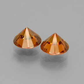 Gemme di Zircone Arancio Medio naturale da 3.88 ct, Taglio rotondo, VVS