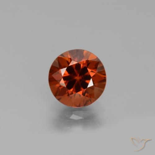 Zircone Arancione scuro naturale da 1.81 ct, Taglio rotondo, VS