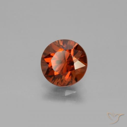 Zircone Arancione scuro naturale da 1.81 ct, Taglio rotondo, VS