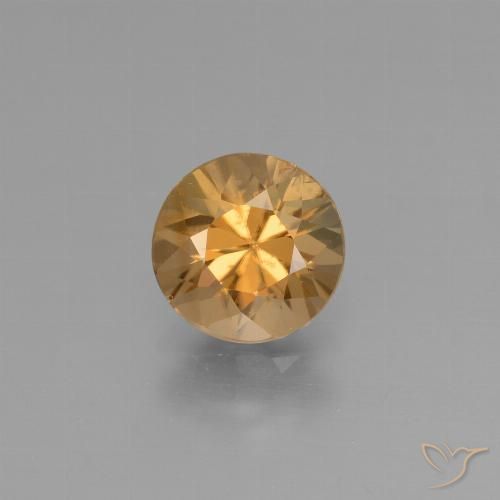 1.84ct Naturale Arancione-Oro Zircone, Rotondo, VVS-VS