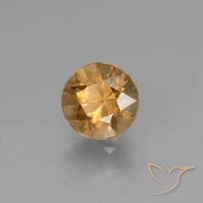 Zircone Arancione-Oro naturale da 1.84 ct, Rotondo, VVS-VS