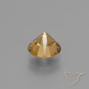 Zircone Arancione-Oro naturale da 1.84 ct, Rotondo, VVS-VS