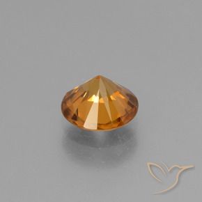 Zircone Arancio Medio naturale da 1.66 ct, Rotondo, VVS-VS
