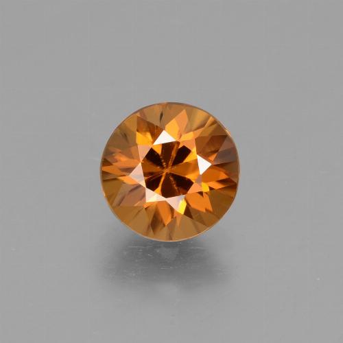 Zircone Arancione scuro naturale da 1.92 ct, Taglio rotondo, VVS