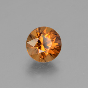 Zircone Arancione scuro naturale da 1.92 ct, Taglio rotondo, VVS