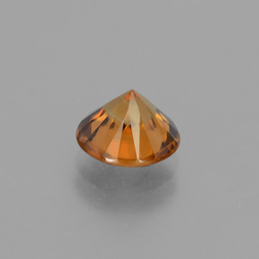 Zircone Arancione scuro naturale da 1.92 ct, Taglio rotondo, VVS
