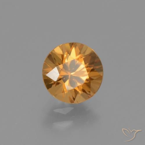Zircone Marrone dorato naturale da 1.59 ct, Rotondo, VVS-VS
