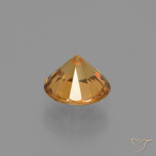 Zircone Marrone dorato naturale da 1.59 ct, Rotondo, VVS-VS