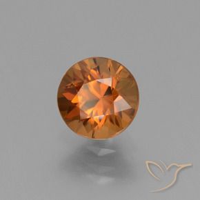 Zircone Arancio Terra naturale da 1.66 ct, Rotondo, VVS-VS