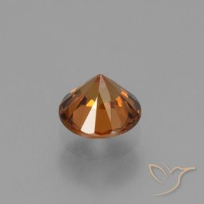 Zircone Arancio Terra naturale da 1.66 ct, Rotondo, VVS-VS