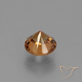 Zircone Arancio ruggine naturale da 1.50 ct, Rotondo, VVS-VS