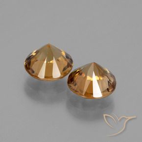 Gemme di Zircone Arancio Medio naturale da 3.64 ct, Rotondo, VVS