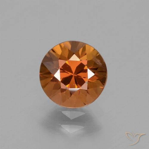 1.89ct Naturale Arancione scuro Zircone, Rotondo, VS