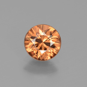 Zircone naturale arancione da 1,48 ct, taglio rotondo, VVS-VS