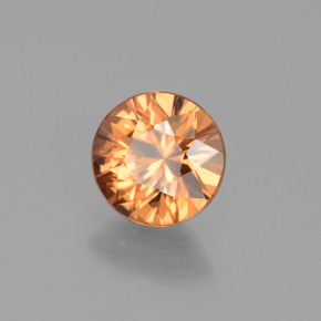 Zircone naturale arancione da 1,48 ct, taglio rotondo, VVS-VS