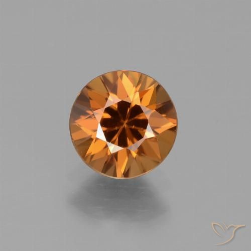 1.64ct Naturale Arancione scuro Zircone, Rotondo, VVS-VS