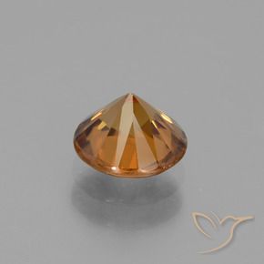 Zircone Arancione scuro naturale da 1.64 ct, Rotondo, VVS-VS