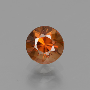 Zircone naturale arancione da 1,26 ct, taglio rotondo, VVS