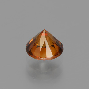 Zircone naturale arancione da 1,26 ct, taglio rotondo, VVS
