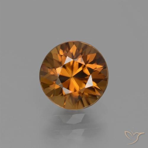 1.60ct Naturale Arancio Medio Zircone, Rotondo, VVS-VS