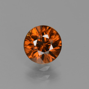 Zircone naturale arancione da 1,16 ct, taglio rotondo, VVS