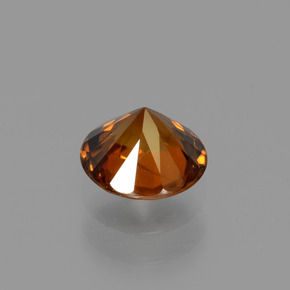 Zircone naturale arancione da 1,16 ct, taglio rotondo, VVS